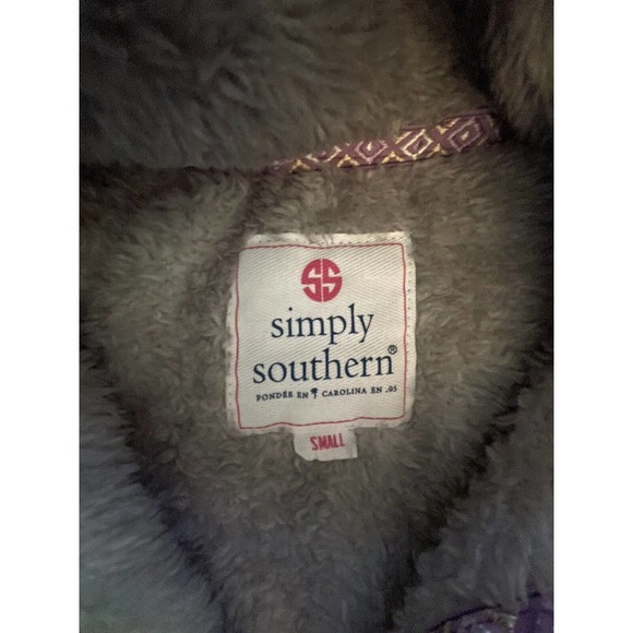 Simply Southern Sherpa half- zip Coat Jacket‎ Womens Size Small W/pockets - Picture 6 of 9